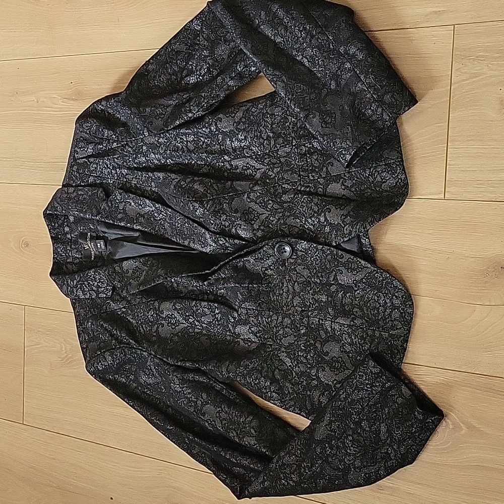 Worthington petite black button  dress coat - Picture 2 of 4